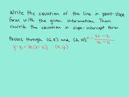 Each Equation In Slope Intercept Form