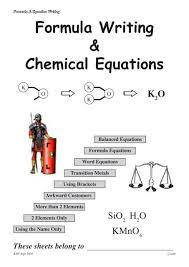 Formula Writing Notes Chemistry