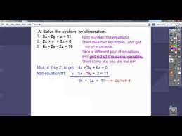 Solving Systems Of Equations In Three