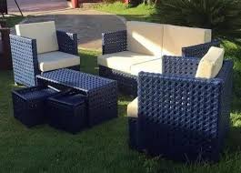 Contemporary Rattan Wicker Sofa Set