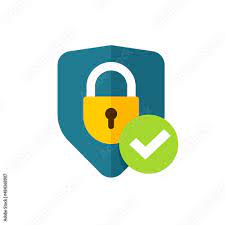 Secure Icon With Lock Shield And Check
