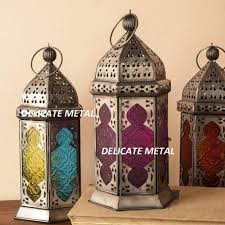 Multi Colour Glass Moroccan Table Lamp