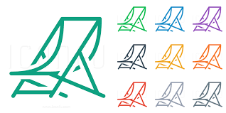 Deck Chair Icon Line Style Iconfu