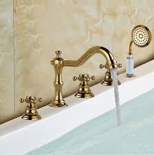 Luxury Gold Bathtub Faucet Deck Mount 5