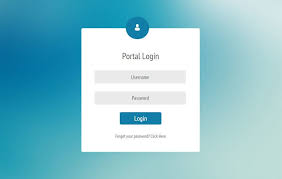 portal login form responsive widget