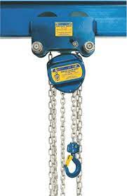 manual chain hoist with geared trolley