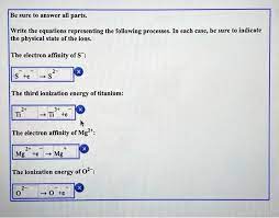 Ions The Electron Affinity