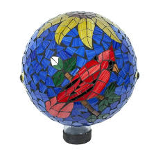 10 Mosaic Cardinal Gazing Globe