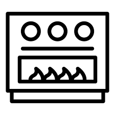 Kitchen Stove Icon Outline Vector