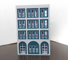 Ho Scale Painted Residential Building 1