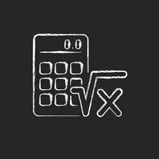 Algebra Chalk White Icon On Dark