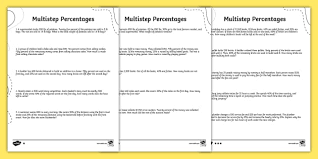 Multistep Percentages Diffeiated