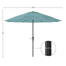 9 Ft Aluminum Outdoor Patio Umbrella