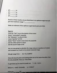 Dimensions Projectile Motion