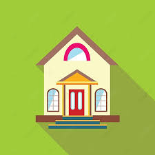 Small Cute House Iconflat Style New