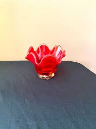 Viking Red Glass Bowl