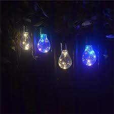 Solar Powered Hanging Light Bulbs