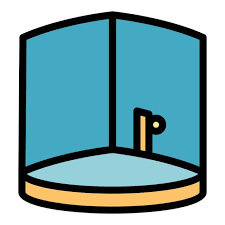 Corner Shower Stall Icon Outline Corner