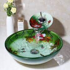 Uk Bathroom Round Glass Vessel Sink