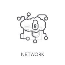 Network Linear Icon Modern Outline