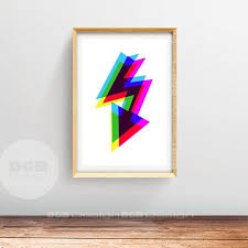 Lightning Bolt Pop Art Print Printable