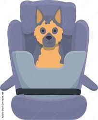 Animal Car Seat Icon Cartoon Vector