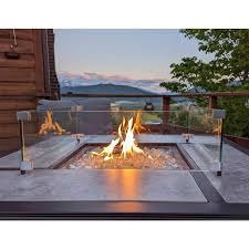 Tempered Glass Fire Pit Wind Guard