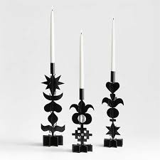 Picado Metal Taper Candle Holders By