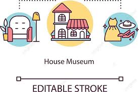 Luxury House Museum Icon With