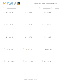 Canada One Variable Linear Equations