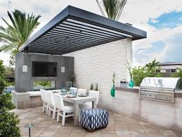 75 Stamped Concrete Patio With A Fire