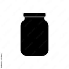 Glass Jar Icon Logo On White