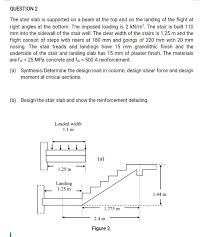 solved question 2 the stair slab is