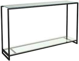 Narrow Console Table With Black Metal Frame