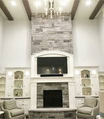 Fireplace Ideas Brick And White Mantel
