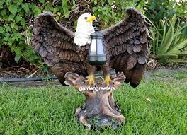 Large Solar American Bald Eagle Statue