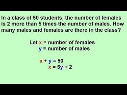 Algebra Solving Word Problems With