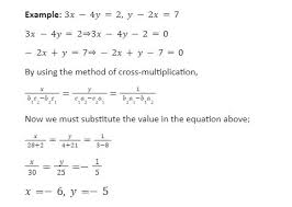 Cross Multiplication Solving Linear