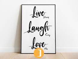 Printable Live Laugh Love Funny Quote