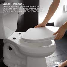 Kohler 4639 95 Cachet Quiet Close With Grip Tight Round Front Toilet Seat Ice Grey