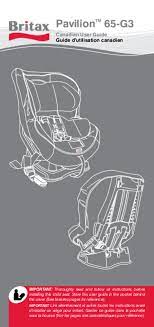 User Manual Britax Pavilion 65 G3