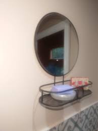 Round Bathroom Mirror With Shelf