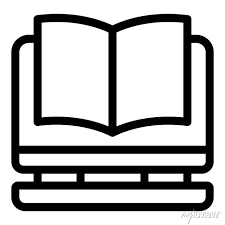 Book On Stand Icon Outline Book On