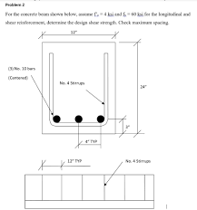 problem 2 for the concrete beam shown