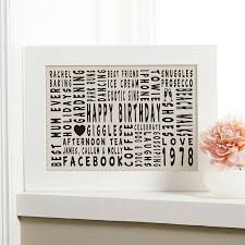 40th Birthday Personalized Word Art