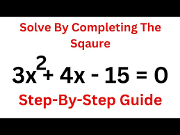 Nice Math Problem 3x 2 4x 15 0 Solve