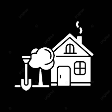 Home And Garden Dark Mode Glyph Icon