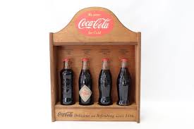 Vintage Coca Cola Bottles With Wooden