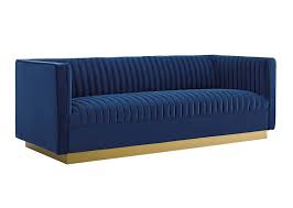 Art Deco Velvet Sofa Caravana Furniture