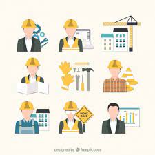 Building Engineer Icons Vector
